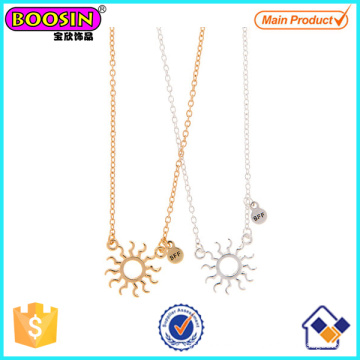 Best Friends Silver and Gold Sun Tag Necklaces #Scn03